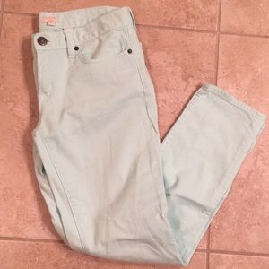 J Crew Mint Ankle Jeans